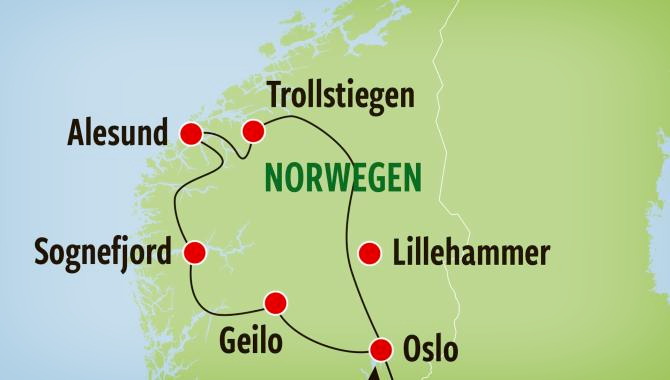 Urlaub Dänemark, Norwegen, Schweden Reisen - Traumreise in die Fjordwelt Norwegens